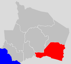 Location of Tampin District in Negeri Sembilan