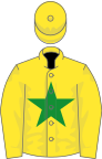 Yellow, green star on body and on cap