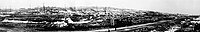 Panoramic view of damage to Halifax waterfront after Halifax Explosion (1917)