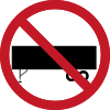 No entry for vehicles with trailer