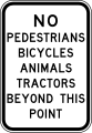 (R6-Q01) Prohibited on Motorways (used in Queensland)