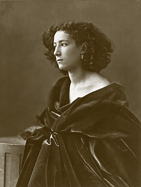 Sarah Bernhardt in 1864; age 20, by photographer Félix Nadar