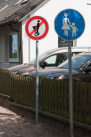 Segway prohibition sign, Germany