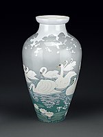 Sèvres swan vase, for the Paris Exposition Universelle (1900)