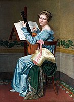 Portrait of Victorine Frémiet, painted by her sister Sophie Frémiet in Brussels, 1818