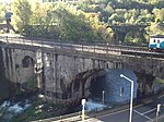 Taff Vale Railway Viaduct over Mill Street including masonry weir