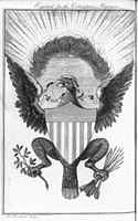Depiction of the Great Seal of the United States, by James Trenchard, 1786