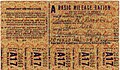 A mileage ration book issued by the OPA.
