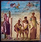 Fresco depicting sacrifice of Iphigenia