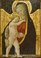 The star on Mary's robe alludes to her epithet of Stella Maris