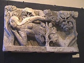 The Temptation of Eve (circa 1130) by Gislebertus