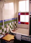 An early 20th century bathroom in the Beamish Museum, near Durham, England