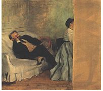 A portrait of Édouard Manet and his wife by Edgar Degas (1868–69)