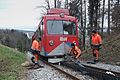 Image 36Most derailments, such as this one in Switzerland, are minor and do not cause injuries or damage. (from Train)