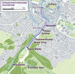 Karte des Friedrichstaler Kanals in Detmold