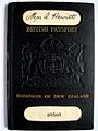 1949 Dominion of New Zealand passport