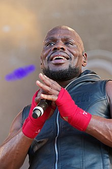 Kery James during a show at "Vieilles Charues", France (2017)