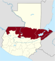 Image 9Location of Franja Transversal del Norte -Northern Transversal Strip- in Guatemala (from History of Guatemala)