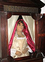 A rare wax funerary effigy of a private person, who stipulated it be made in her will, England, 1744. Holy Trinity Church, Stow Bardolph, Norfolk.