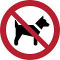 P021: Mitführen von Hunden verboten