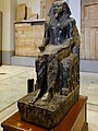 King khafre statue at Cairo museum