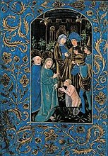 Folio 93v: Raising of Lazarus, Office of the Dead (vespers)