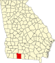 State map highlighting Thomas County