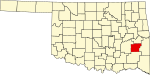 State map highlighting Latimer County
