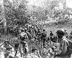 US Marines rest during the 1942 Guadalcanal Campaign.