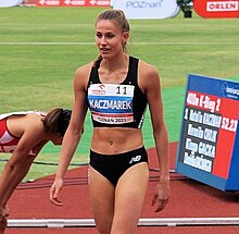 Kaczmarek at the Polish Athletics Championships in 2021