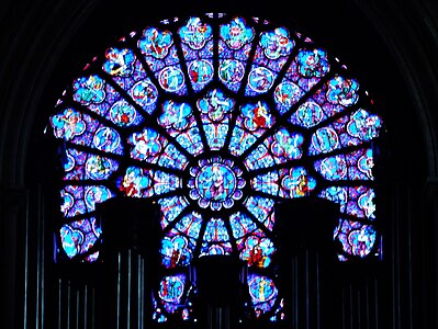 The west rose window (about 1225)