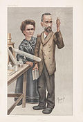Caricature of Pierre and Marie Curie in the 22 December 1904 issue