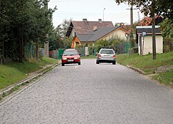 The voivodeship road 111 in Recław, in 2009.