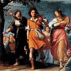 Matteo Rosselli, 1620, The triumphant David, Galleria Palatina, Florence.