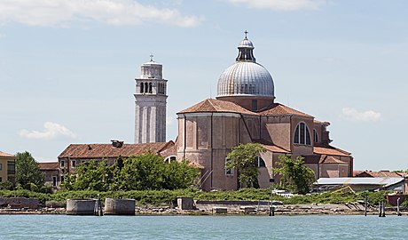 The basilica view from the lagoon.