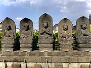Five Tathagatas in Shishoin Temple (Shibamata, Katsushika, Tokyo) . From the right side, Akshobhya, Ratnasambhava, Vairocana, Amitābha, and Amoghasiddhi