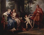 Venus überredet Helena Paris zu erhören, 1790