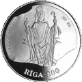 Albert of Riga on a Latvian coin.