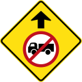 (MR-WDAD-23) Trucks Prohibited Entry Ahead (used in Western Australia)