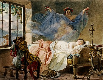 A Dream of a Girl Before a Sunrise, 1830-1833, Pushkin Museum