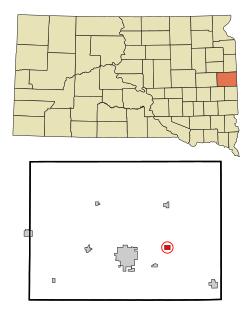 Location in Brookings County and the state of South Dakota