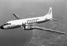 A US Navy C-131F Samaritan from VR-1 Star Lifters in flight during 1965, whilst based at NAF Washington.