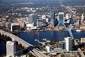 Downtown Jacksonville viewed from the South Bank