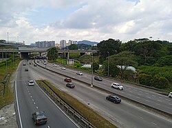 Jalan Kuala Selangor in Sungai Buloh, from Entrance B of Sungai Buloh Station