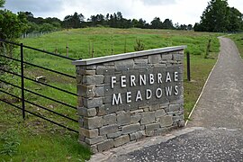 Sign at Burnside Road entrance of Fernbrae Meadows