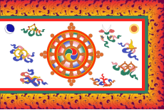 Reconstruction of the Sikkimese flag from 1877 to 1914 and from 1962 to 1967