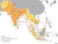 Image 3Hinduism expansion in Asia, from its heartland in Indian Subcontinent, to the rest of Asia, especially Southeast Asia, started circa 1st century marked with the establishment of early Hindu settlements and polities in Southeast Asia. (from History of Asia)
