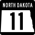 North Dakota Highway 11 marker
