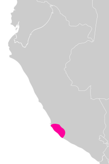 Map showing the extent of the Nazca culture