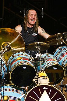 McBrain in Costa Rica during the Somewhere Back in Time World Tour, 2008
